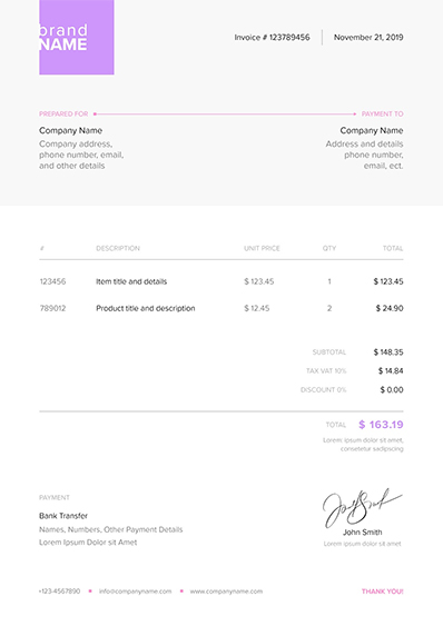 Invoice Design